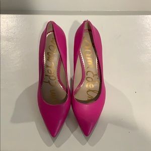 Sam Edelman bright pink pumps